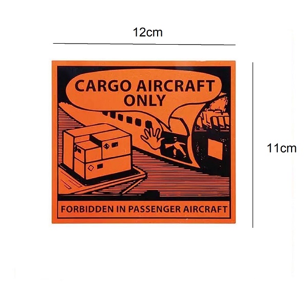IATA DGR Handling Cargo Aircraft Only Label 12x11cm